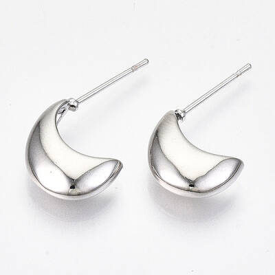 Brass Half Hoop Earrings