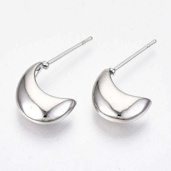 Brass Half Hoop Earrings