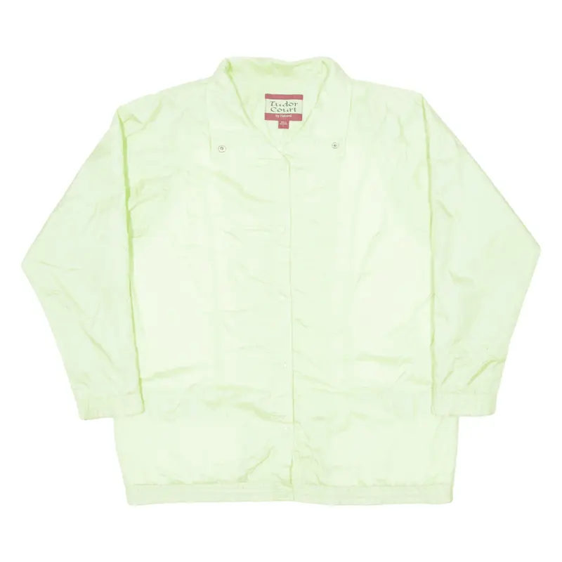 HABAND Tudor Court Jacket Green Nylon 90s Womens L