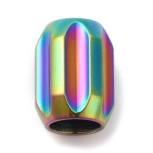Ion Plating(IP) 304 Stainless Steel Glazed European Beads