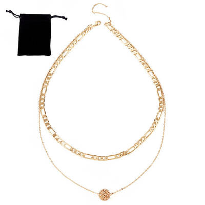 Brass Double Layer Necklaces