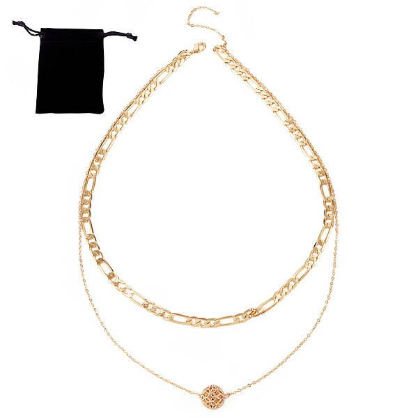 Brass Double Layer Necklaces