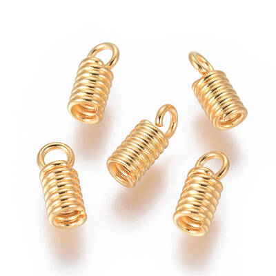 PVD Vacuum Plating 304 Stainless Steel Coil Cord Ends