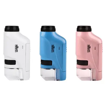 Portable Mini Microscope, Battery Powered 60-120x Handheld Microscope with LED Light, Mini Microscope for Education, Laborato...