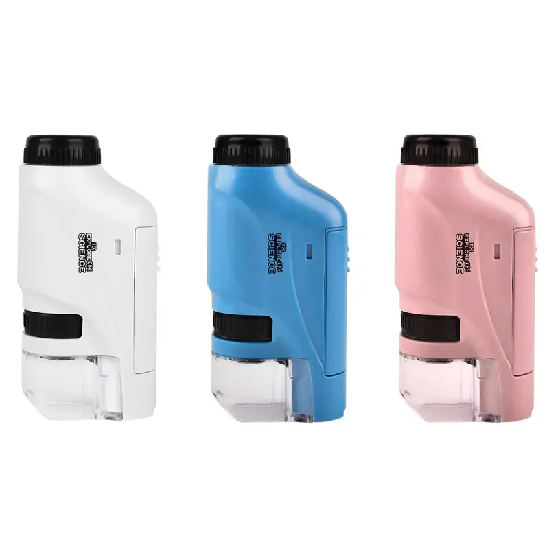 Portable Mini Microscope, Battery Powered 60-120x Handheld Microscope with LED Light, Mini Microscope for Education, Laborato...