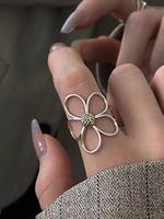 Flower Design Ring, Fashion Accessories for Women & Girls, Trendy All-match & Exquisite Jewelry for Birthday Gift