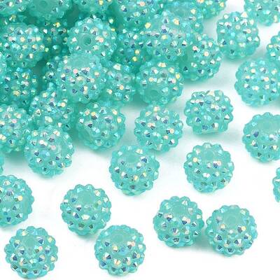 AB-Color Resin Rhinestone Beads