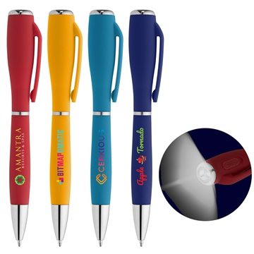 250 Promotional Nova Softy Brights LED Light Pen - ColorJet - ...