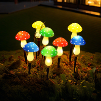 Outdoor Solar Mushroom Lights, LED Solar Garden Decorative Pile Lights, 8 Lighting Modes Solar Garden Decorative Lights, Outd...