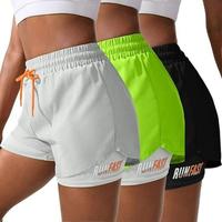 OVESPORT Fitness Women's fitted Gym Shorts Drawstring Waist Wide Leg Baggy Lady Shorts, Athletic pocket zip