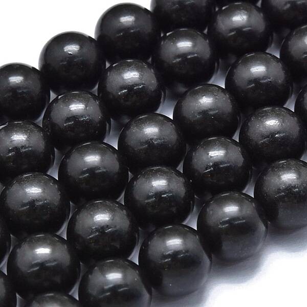 Natural Shungite Beads Strands
