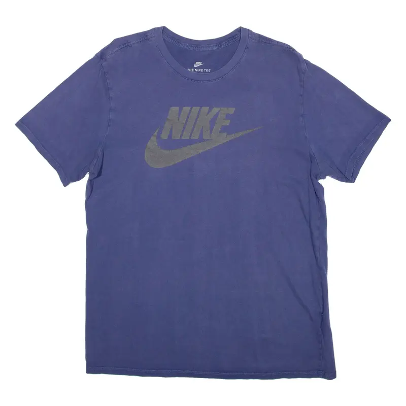 NIKE Athletic Cut Mens T-Shirt Blue L