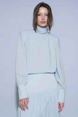 KELLY SCARF TOP LIGHT BLUE