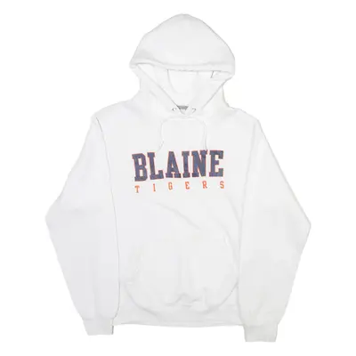 RUSSELL ATHLETIC Blaine Tigers Mens White Hoodie USA S