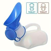Portable Travel Toilet, 1 Count 33.81oz Large Capacity Leak Proof Urinal with Handle, Durable Plastic Urinal for Men & Women,...