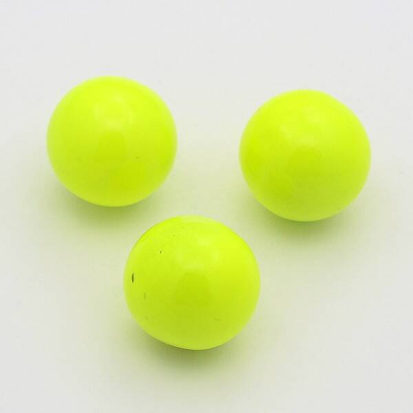 No Hole Spray Painted Fluorescence Brass Round Ball Beads Fit Cage Pendants