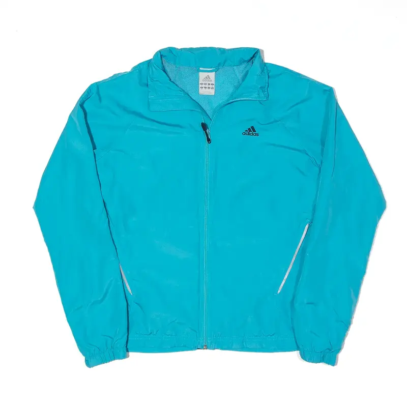 ADIDAS Blue Windbreaker Jacket UK 14