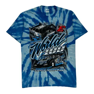 Eldora Speedway Port & Company Graphic T-Shirt - Medium Blue Cotton