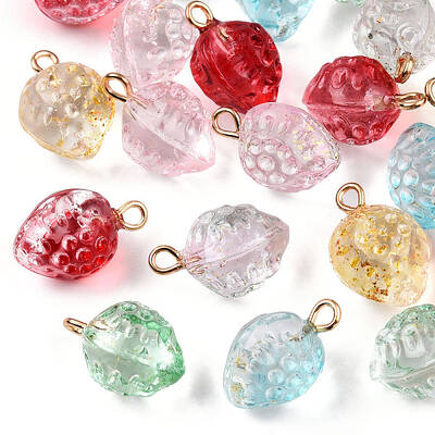 Transparent Spray Painted Glass Pendants