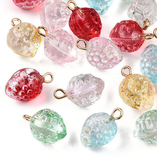 Transparent Spray Painted Glass Pendants