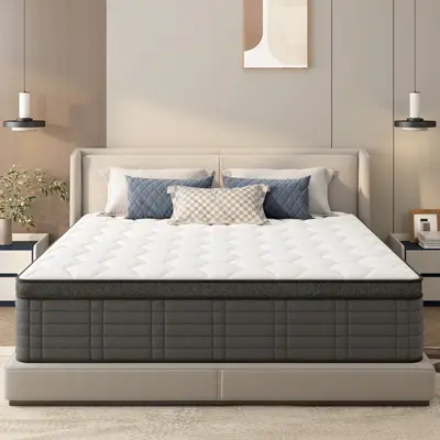 Soges Gel Memory Foam Mattress with Fire-Resistant Fabric, Durable Edge Support, Twin/Full/Queen/ King Size, 10/12 Inch Thick...