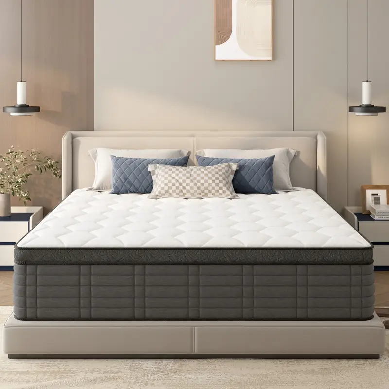 Soges Gel Memory Foam Mattress with Fire-Resistant Fabric, Durable Edge Support, Twin/Full/Queen/ King Size, 10/12 Inch Thick...