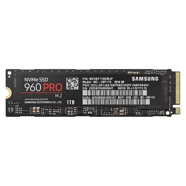 Samsung MZ-V6P1T0B/EC | 960 PRO Series 1TB M.2 2280 PCI Express NVMe 3.0x4 Multi-Level Cell Solid State Drive