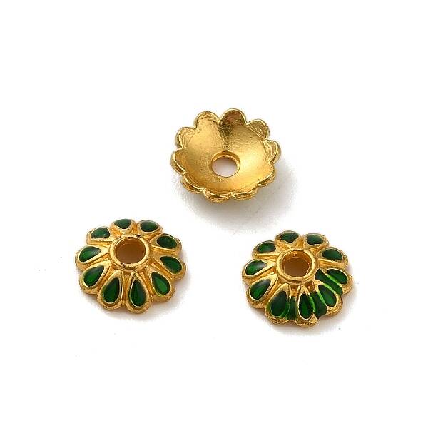 Alloy Enamel Beads Caps