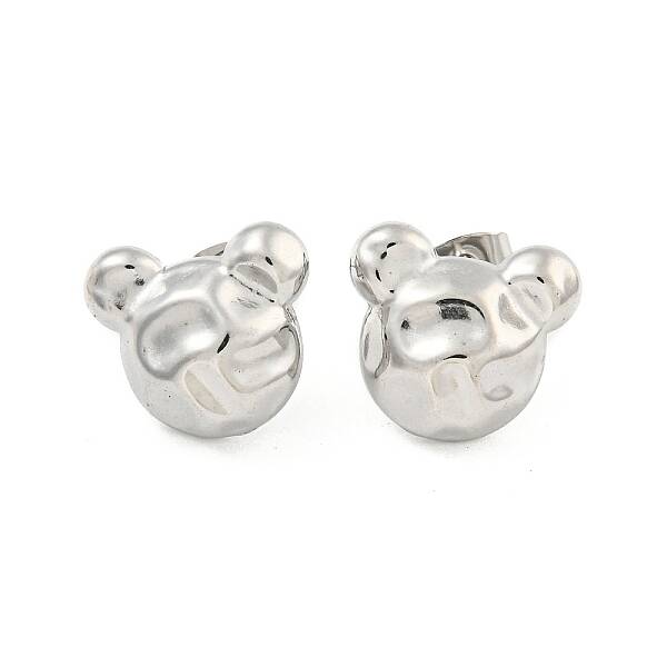Non-Tarnish Bear 304 Stainless Steel Ear Studs