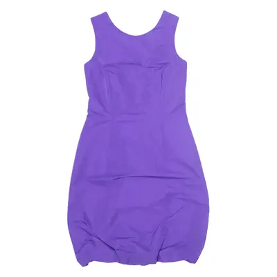 DOLCE & GABBANA Pencil Dress Purple Sleeveless Knee Length Womens UK 12