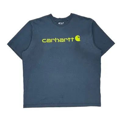 Carhartt T-Shirt - 2XL Blue Cotton Blend