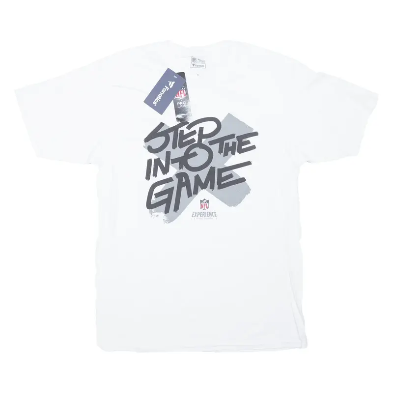 FANATICS NFL Times Square USA T-Shirt White Short Sleeve Mens M