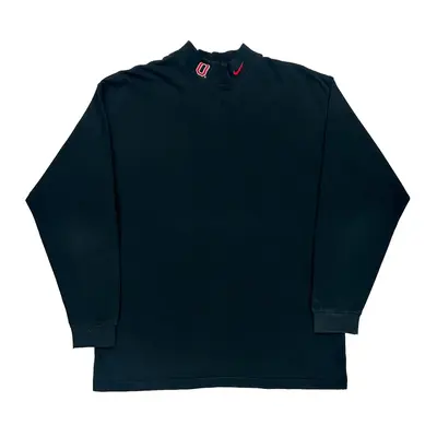 Nike Long Sleeve T-Shirt - Large Navy Cotton