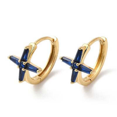 Cross Cubic Zirconia Cuff Earrings