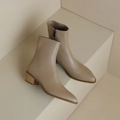 CHIKO Teyona Pointy Toe, Pointy Toe Block Heels Ankle Boots