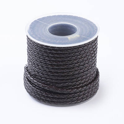 Round Braided Leather Cord