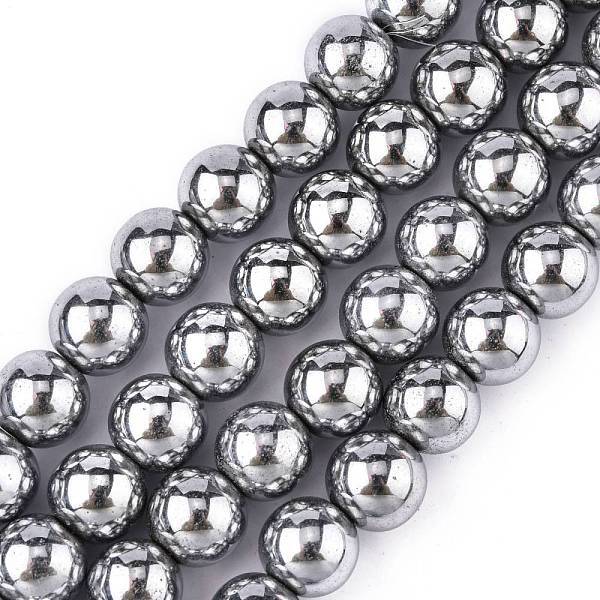 1Strand Grade A Non-Magnetic Synthetic Hematite Beads Strands