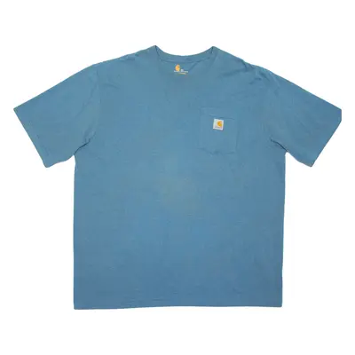 CARHARTT Mens T-Shirt Blue 2XL