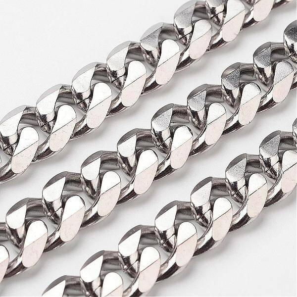 Tarnish Resistant 304 Stainless Steel Cuban Link Chains