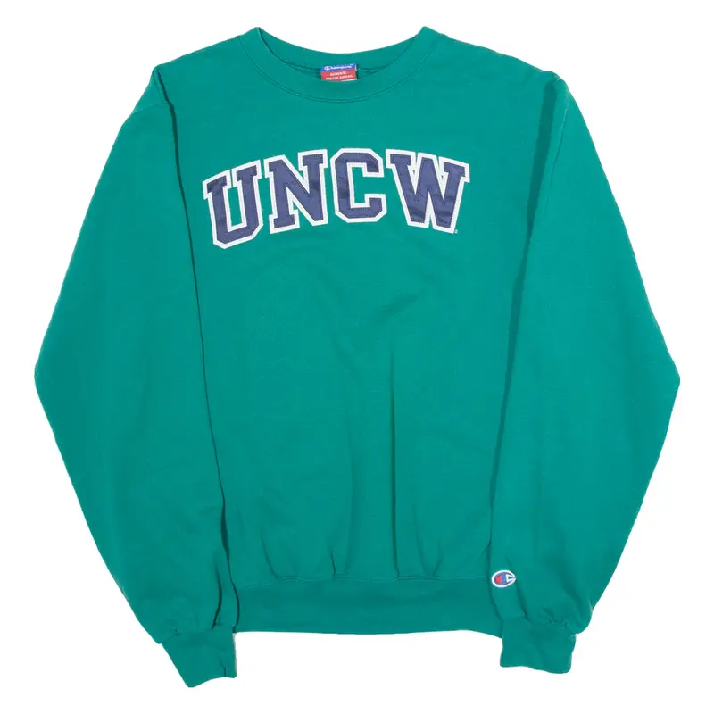 CHAMPION UNCW BASKETBALL Womens Sweatshirt Green USA S