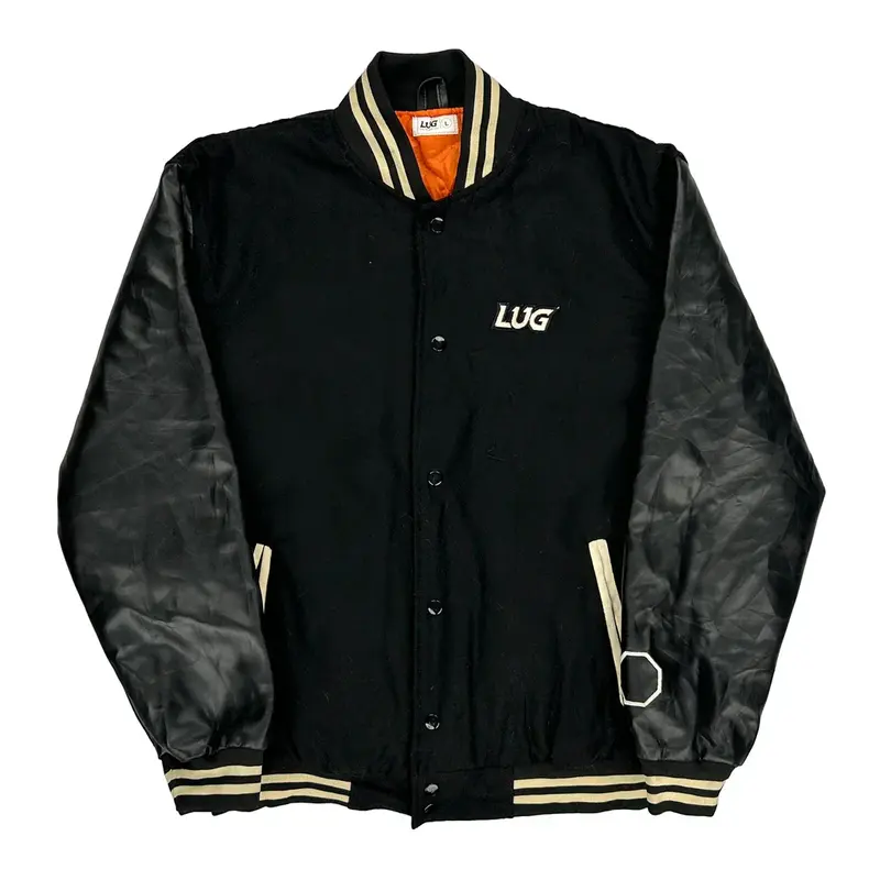 Keep The Dream Alive Lug Varsity Jacket - Large Black Wool Blend