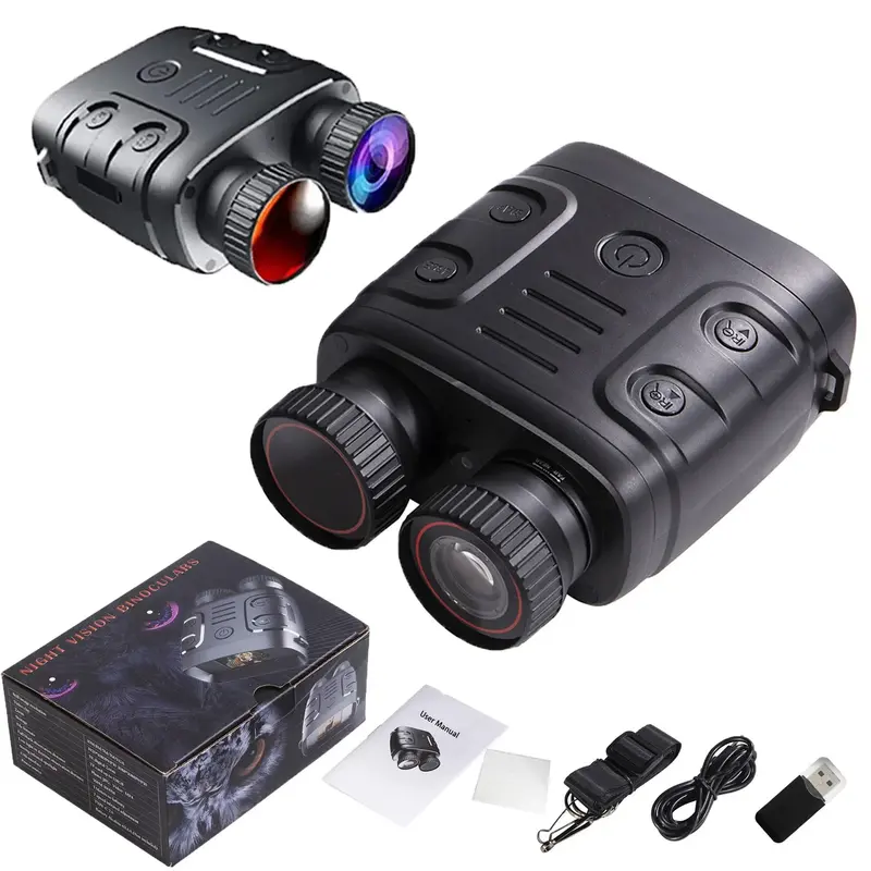 1080p Binocular Infrared Night-vision Binoculars, Day Night Use Photo Video Taking Digital Zoom 5X Binocular Night Vision Gog...