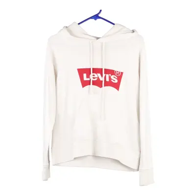 Levis Spellout Hoodie - XS White Cotton