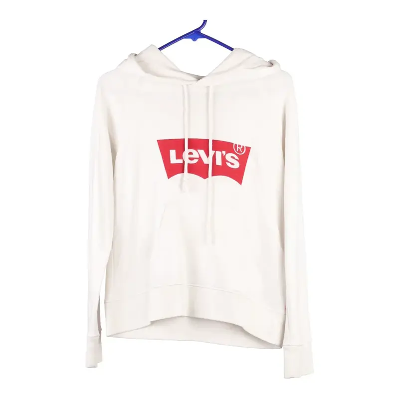 Levis Spellout Hoodie - XS White Cotton