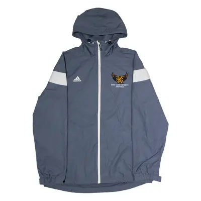 ADIDAS KSU Club Sports Officer Mens Rain Jacket Grey USA Hooded L