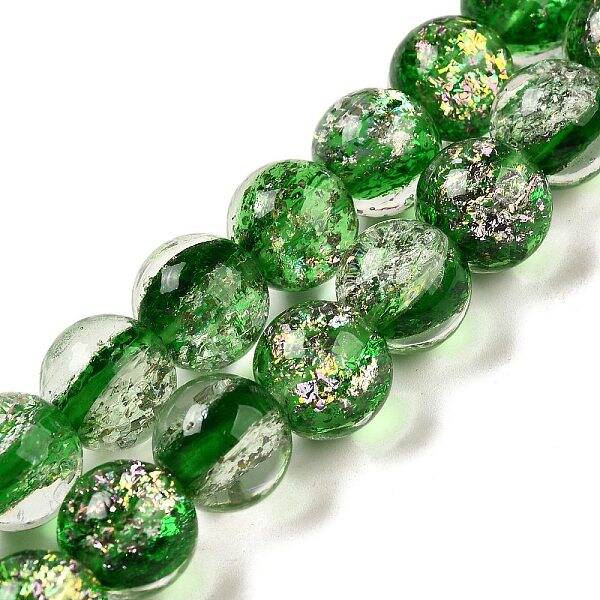 Handmade Dichroic Foil Glass Beads Strands