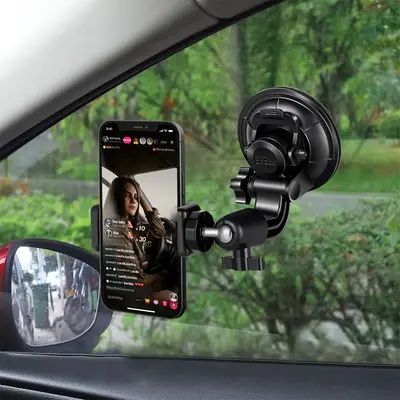 360 Degree Rotatable Car Phone Holder With Suction Cup, Car Phone Holder Mount For Windshield Side Window Sunroof, Universal ...