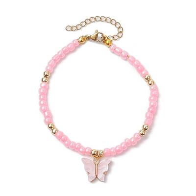 Butterfly Alloy Acrylic Charm Bracelets