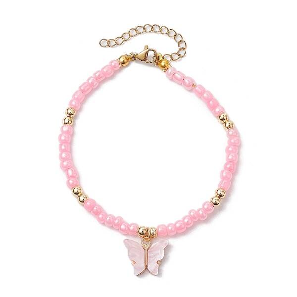 Butterfly Alloy Acrylic Charm Bracelets