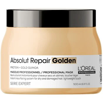 L'Oreal Professionnel, Serie Expert Absolut Repair Golden, Protein + Gold Quinoa, Maschera cream for hair, Instant restructur...